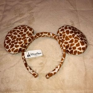 Disney World giraffe print Mickey ears